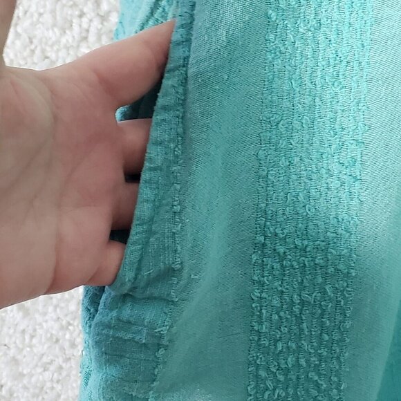 Free People Women Gauze Top Size Small Boho V-Neck Flowy Tunic Casual Beach - Picture 4 of 13